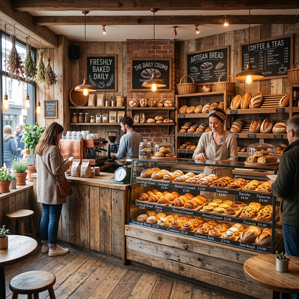 Bakery display counter detail